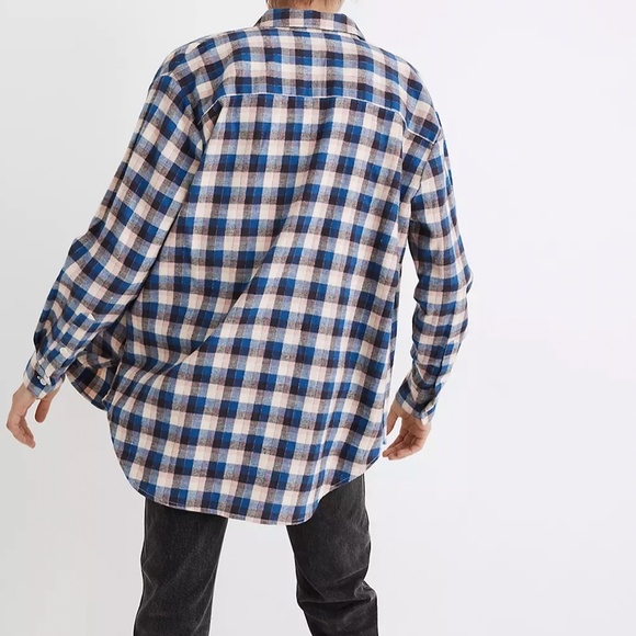 EUC Madewell Flannel Sunday Shirt in Delgany Plaid Size Medium - Picture 3 of 11